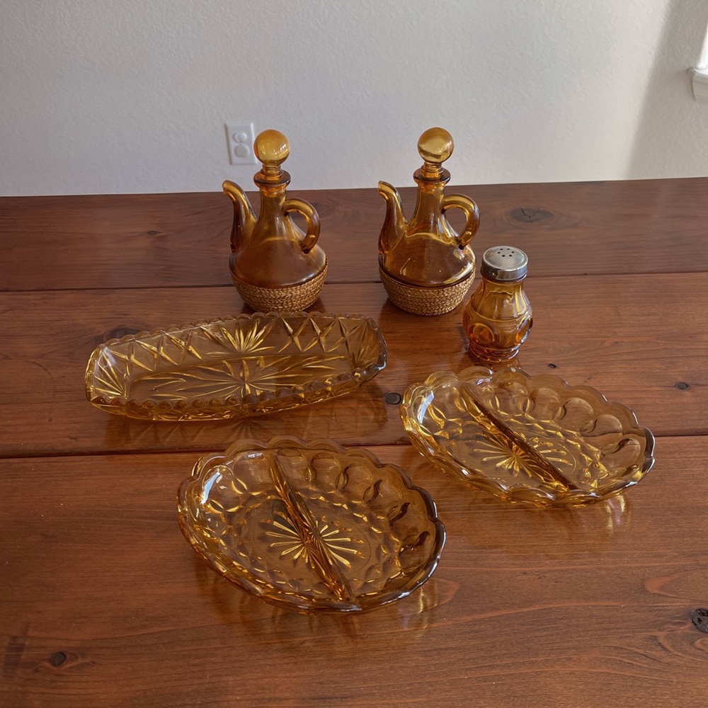 Antique Amber Glassware